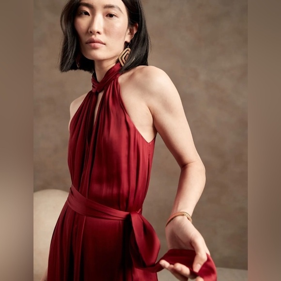 NWT! Banana Republic Red Star Twisted Maxi Dress - Multiple Sizes 🦋 - Picture 4 of 6